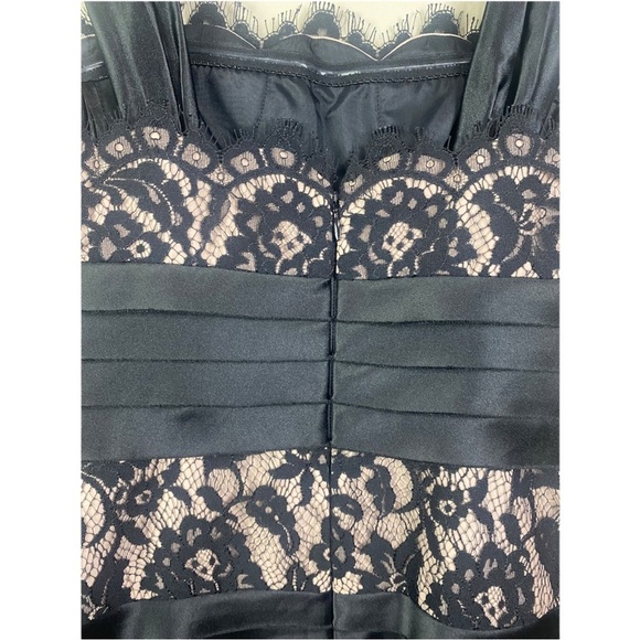 BCBG Maxazria Black Lace and Satin Cocktail Party Formal Elegant Dress Size 2 - Picture 4 of 10